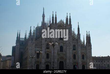 Duomo di Milano, Duomo di Milano, Italia, durante il giorno. Una delle chiese più grandi del mondo Foto Stock