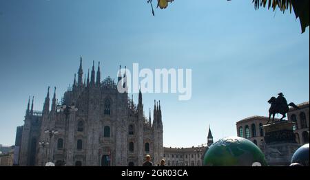 Duomo di Milano, Duomo di Milano, Italia, durante il giorno. Una delle chiese più grandi del mondo Foto Stock