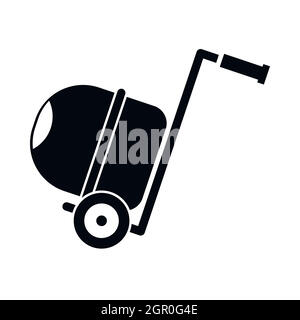 Betoniera icona, stile semplice Illustrazione Vettoriale