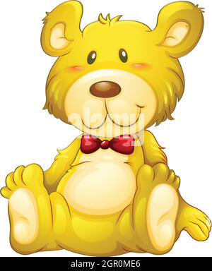 Un orsetto giallo puttabile Illustrazione Vettoriale