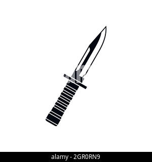 Coltello militare icona, stile semplice Illustrazione Vettoriale