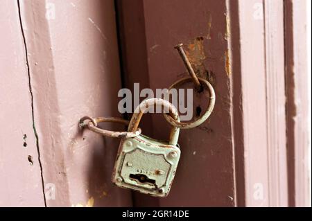 Porta chiusa a chiave, porta chiusa a chiave Foto Stock