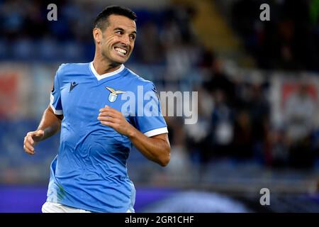 Roma, Italia. 30 settembre 2021. Pedro Rodriguez Ledesma della SS Lazio reagisce durante la partita di calcio in scena del gruppo Europa League tra la SS Lazio e la Lokomotiv Moskva allo stadio Olimpico di Roma, 30 settembre 2021. Foto Antonietta Baldassarre/Insidefoto Credit: Ininsidefoto srl/Alamy Live News Foto Stock