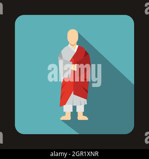 Monaco coreano icona in stile piatto Illustrazione Vettoriale