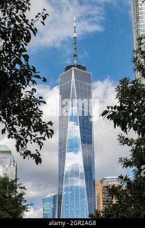 One World Trade Center si trova a Lower Manhattan, New York City, USA 2021 Foto Stock