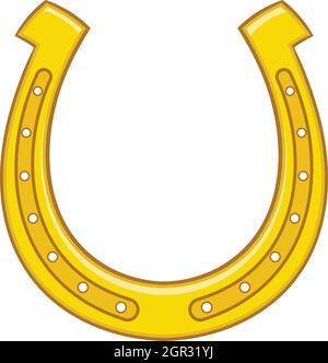 Icona a ferro di cavallo, stile cartoon Illustrazione Vettoriale