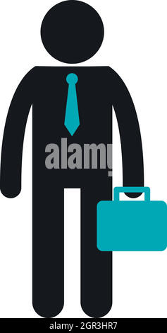 Il candidato in cerca di un lavoro, l'icona di stile di Piana Illustrazione Vettoriale