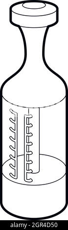 Atomizzatore Vape icona, stile contorno Illustrazione Vettoriale