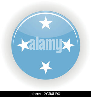 Stati Federati di Micronesia cerchio icona Illustrazione Vettoriale