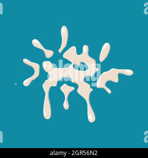 Goccia di icona di latte Illustrazione Vettoriale