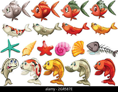 Creature marine Illustrazione Vettoriale