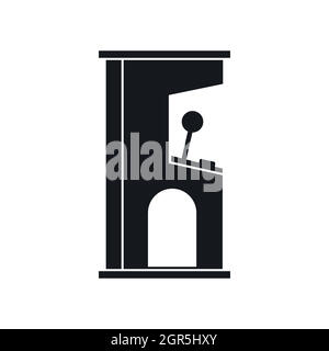 In stile retrò gioco arcade icona della macchina, stile semplice Illustrazione Vettoriale