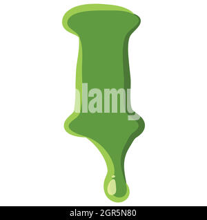 La lettera che ho fatto di melma verde Illustrazione Vettoriale