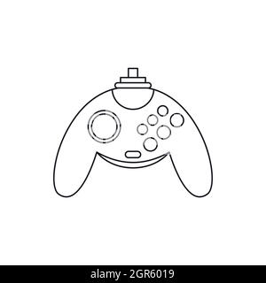 Icona del gamepad, stile contorno Illustrazione Vettoriale