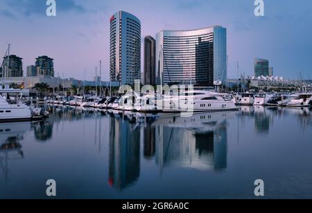 Marriott Marquis Hotel al Seaport Village a San Diego, California Foto Stock