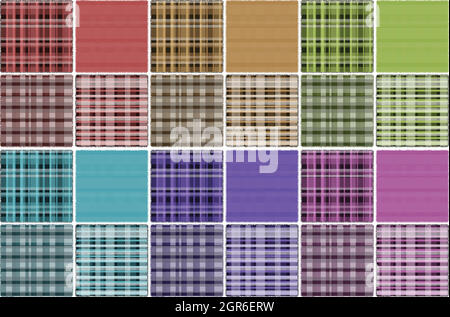 Set di patch di pattern differenti Illustrazione Vettoriale