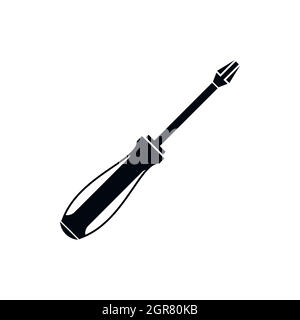 Icona raffigurante un cacciavite, stile semplice Illustrazione Vettoriale