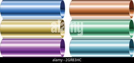 Tubi colorati al neon Illustrazione Vettoriale