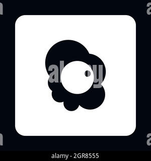 Uova strapazzate, icona di stile semplice Illustrazione Vettoriale