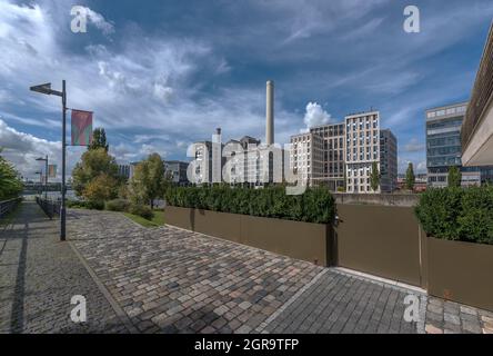 Uffici ed edifici commerciali nel distretto di Westhabor, Francoforte, Germania Foto Stock