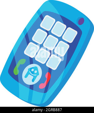 Baby phone icona, stile cartoon Illustrazione Vettoriale