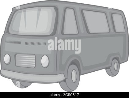 Classic van, retro icona di stile Illustrazione Vettoriale