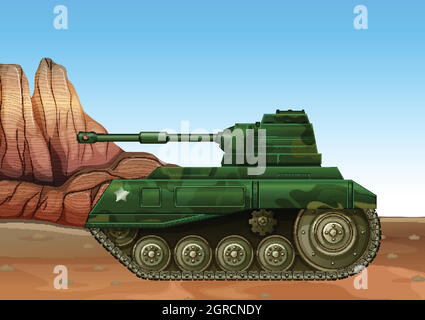 Un carro armato militare Illustrazione Vettoriale