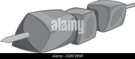 Icona di kebab, nero stile monocromatico Illustrazione Vettoriale