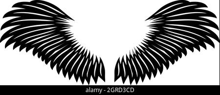 Angel Wings icona, stile semplice Illustrazione Vettoriale