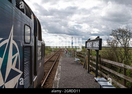 Classe 37 a Berney Arms Norfolk Foto Stock