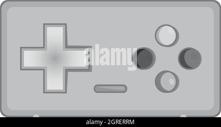 Icona del joystick, nero stile monocromatico Illustrazione Vettoriale