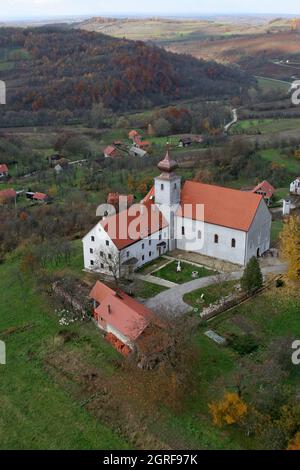 Convento francescano e chiesa di Sant'Antonio da Padova a Cuntic, Croazia Foto Stock