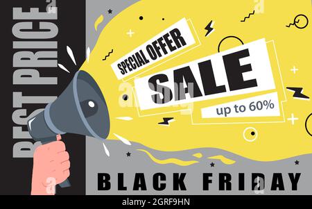 Offerta speciale Black Friday fino al 60% Illustrazione Vettoriale