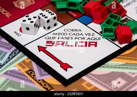 Spagnolo Lingua Monopoly gioco da tavolo Foto Stock