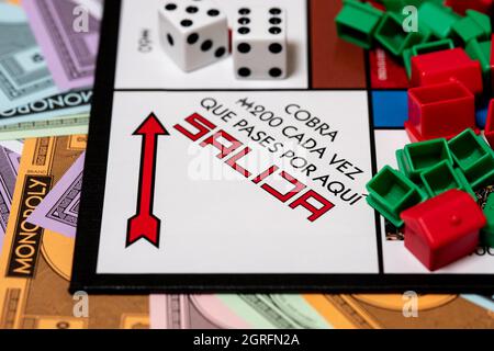 Spagnolo Lingua Monopoly gioco da tavolo Foto Stock