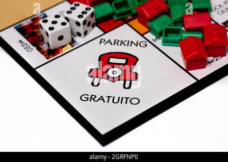 Spagnolo Lingua Monopoly gioco da tavolo Foto Stock