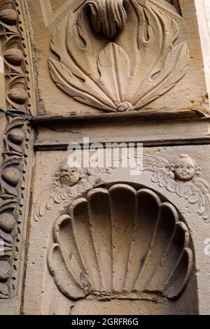 Francia, Bas Rhin, Molsheim, Rue Jenner, casa canonica del 17 ° secolo Foto Stock