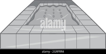 Pool Icona, nero stile monocromatico Illustrazione Vettoriale