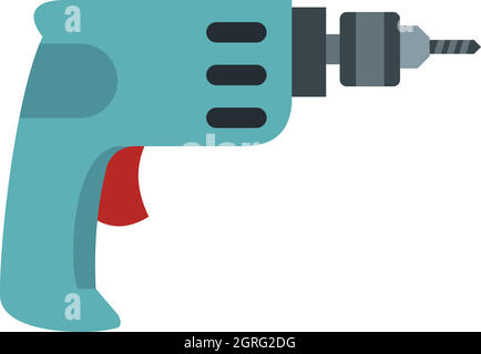 Icona di perforazione, di tipo piatto Illustrazione Vettoriale
