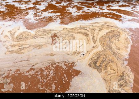 Francia, Var, Dracenie, Vidauban, Les Cascades de l'Aille, il fiume in alluvione Foto Stock