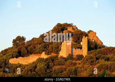 Francia, Var (83), Hyères, vieille ville, Château d'Hyères/Francia, Var, Hyeres, Città Vecchia, Castello di Hyeres Foto Stock
