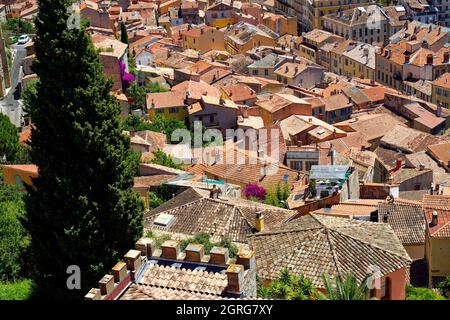 Francia, Var, Hyeres, Città Vecchia, Castel Sainte Claire Park Foto Stock