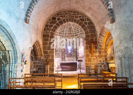 Francia, Haute Loire, Saint Roch chiesa, Allier valle Foto Stock