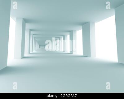 Hall astratta e moderna. immagine con rendering 3d Foto Stock