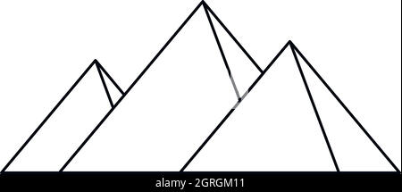 Piramidi di Egitto, icona di stile semplice Illustrazione Vettoriale