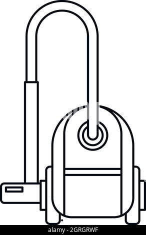 Aspirapolvere, l'icona di stile di contorno Illustrazione Vettoriale