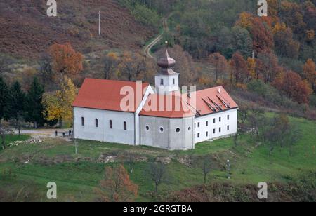 Convento francescano e chiesa di Sant'Antonio da Padova a Cuntic, Croazia Foto Stock