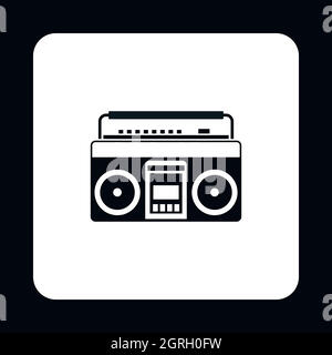 Boombox o radio cassette player icon Illustrazione Vettoriale