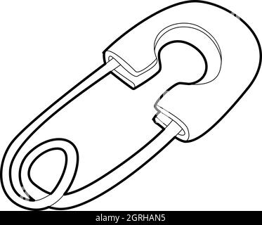 Perno di sicurezza icon isometrica 3d style Illustrazione Vettoriale