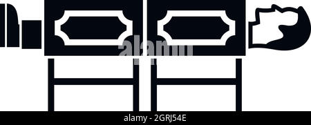 Mago segare box icona, stile semplice Illustrazione Vettoriale